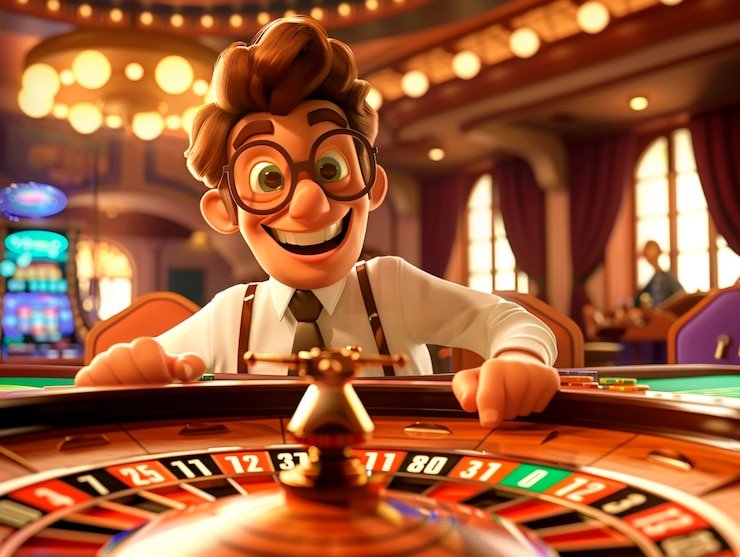 Papan taruhan roulette Eropa dengan semua opsi taruhan tersedia